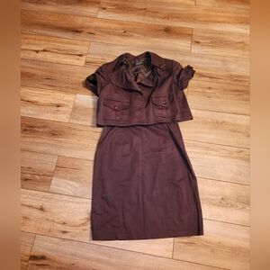 Elegant Brown Dress Set